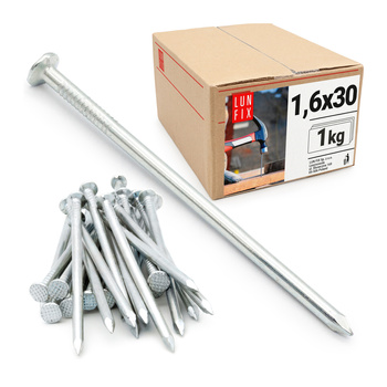 Gwoździe budowlane ocynkowane 1,6x30 mm 1kg