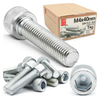 Śruba imbusowa OC DIN 912 M04x040-40 kl 8.8 (1kg)