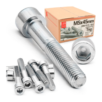 Śruba imbusowa OC DIN 912 M05x045 kl 8.8 (1kg)