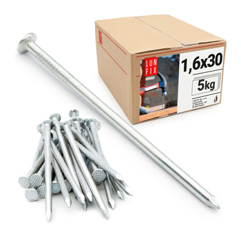 Gwoździe budowlane ocynkowane 1,6x30 mm 5kg