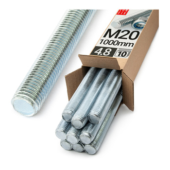 Pręt gwint. 4.8 ocynk zestaw M20x1000 (10szt.)