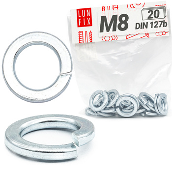 Podkładka DIN 127 M08 sprężysta ocynk (20szt)