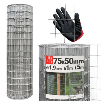 Siatka zgrzew 75*50 fi 1,9 ocynk h1,0m (5mb)