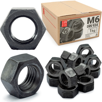 Nakrętka DIN 934 M06 kl 6 czarna (1kg)