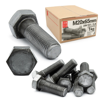 Śruba M20-065 DIN 931 kl 5.8 (1kg)
