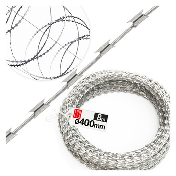 Drut Concertina 400mm/3 zasiek 8mb (1rol)