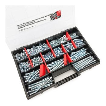 Śruby imbusowe nakrętki podkładki 450szt. M6 ocynkowane