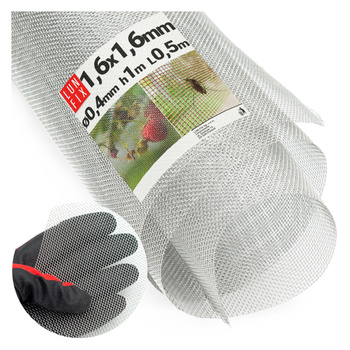 Siatka tkana ocynk 1,6x1,6 fi 0,4 h1,0 (0,5m2)