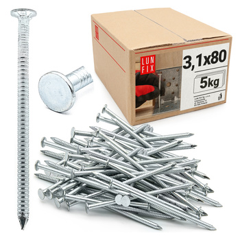 Gwoździe pierśc ocynk 3,1*80 (5kg)