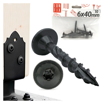 Wkret talerz do slupa 6x40 CZARNY ogn (10szt.)