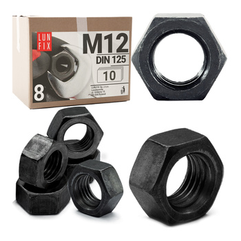 Nakrętka sześciokątna M12 czarny ocynk DIN934 klasa 8 10szt.
