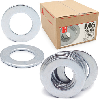 Podkładka okragla ocynk DIN125 M06 (1kg)