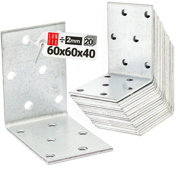KM7 katownik montazowy 60x60x40x2,0 20szt (1op)