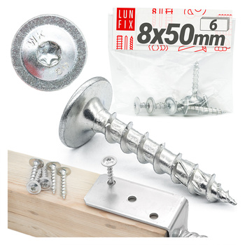 Wkret talerz do slupa 8x50 BIALY ogn 6 szt