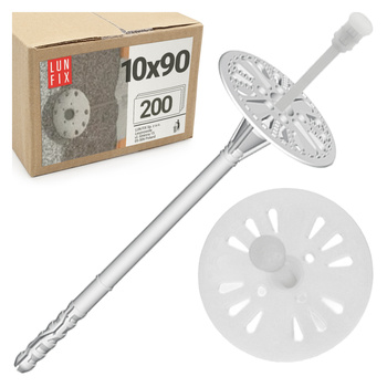 Kołki do styropianu 90 mm z trzpieniem 200szt.