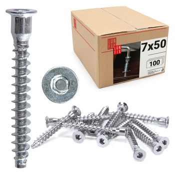 Wkret konfirmat Zn biały 7x50 (100 szt)