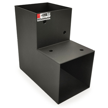 Łącznik belki kwadratowy L 102x206x204x2 (1szt.)