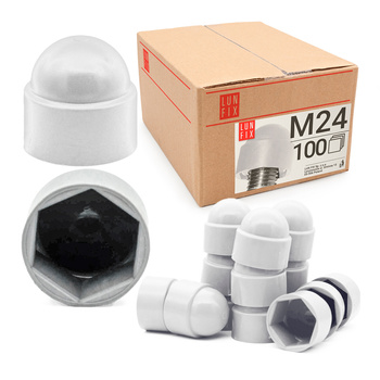 Maskownica nakrętki biała M24/bł (op-100 szt)