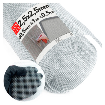 Siatka tkana ocynk 2,5x2,5 fi 0,5  h1,0 (0,5m2)