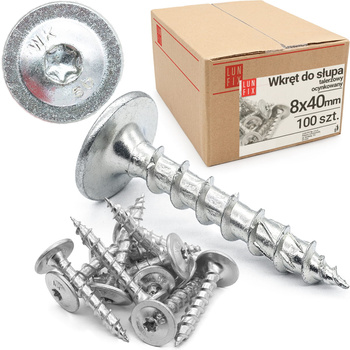 Wkret talerz do slupa 8x40 BIALY ogn 100szt