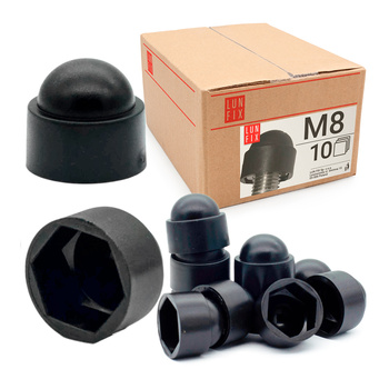 Maskownica nakrętki czarna M08/CZ (10 szt)