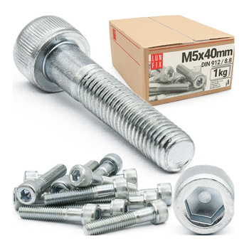 Śruba imbusowa OC DIN 912 M05x040 kl 8.8 (1kg)