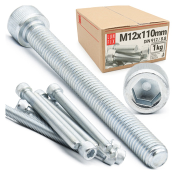 Śruba imbusowa OC DIN 912 M12x110-110 kl8.8 (1kg)