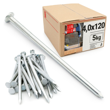 Gwoździe budowlane ocynk 4,0*120 (5kg)
