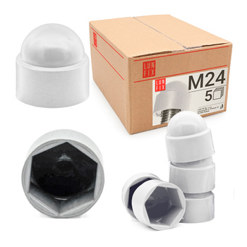 Maskownica nakrętki biała M24/bł (op- 5 szt.)
