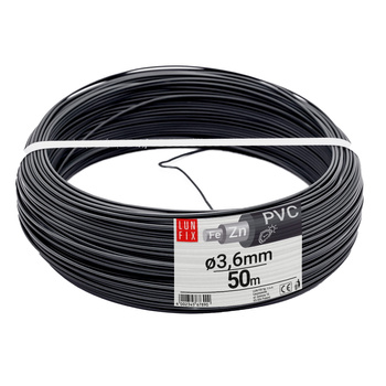 Drut ocynk PCV grafit d/3,6 (50mb) (1rol.)