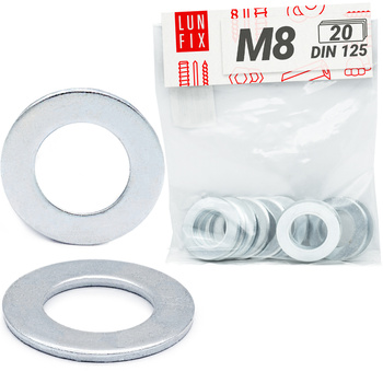 Podkładka okragla ocynk DIN125 M08 (20szt) (1op)