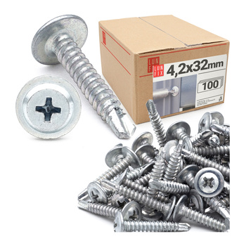 Wkręty samowiercące 4,2x32mm podkładkowe do metalu WSPC 100szt.