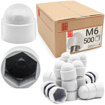 Maskownica nakrętki biała M06/bł (op-500 szt)