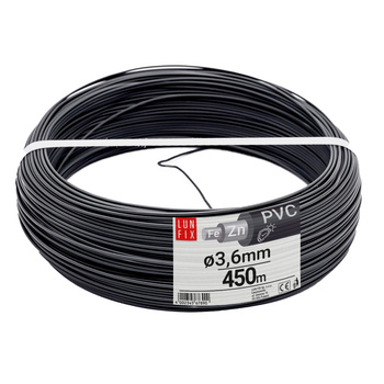 Drut ocynkowany powlekany +PCV grafit d/3,6 20kg