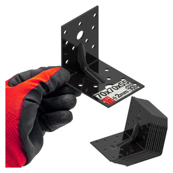 Kątownik z przetłoczeniem czarny 70x70x55x2 10szt.