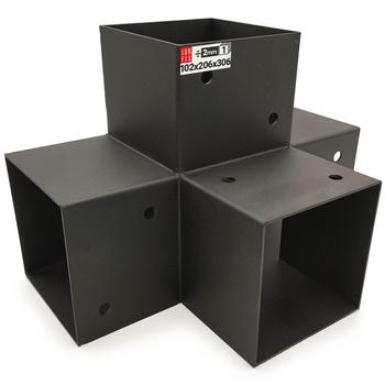 Łącznik belki kwadratowy X 102x206x306x2 (1szt.)