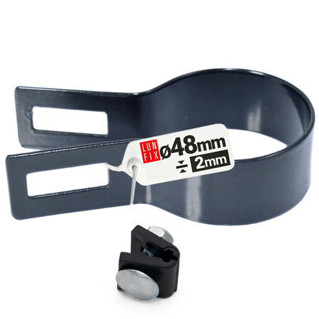 Obejma końcowa początkowa fi48 mm końcowa grafit komplet