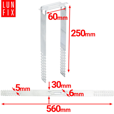 Wieszak płaski ES 60/250 profil CD60 płyta G-K 100szt.