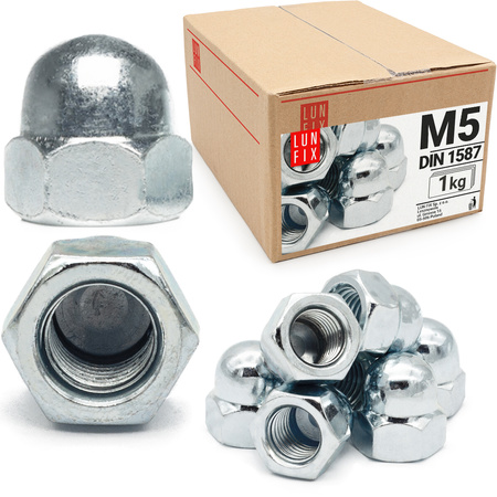 Nakrętka DIN 1587 M05 ocynk kołpakowa (1kg)