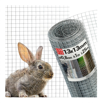 Siatka zgrzew 13*13 fi 0,8 ocynk h1,0m (25mb)
