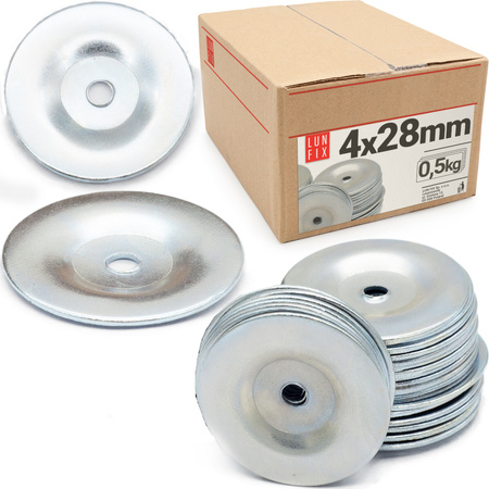Podkładki papowe 4x28mm ocynkowane ciesielskie 0,5kg
