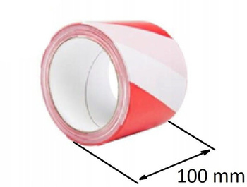 Taśma ostrzeg bł-cze nieklej 100mm 100mb (1szt.)
