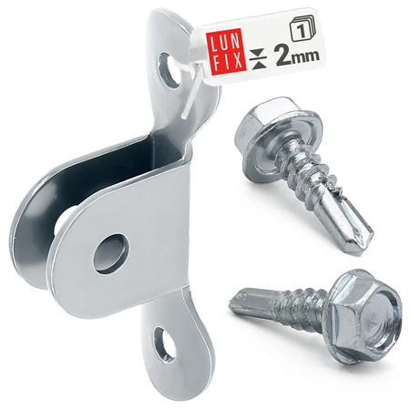 Uchwyt podpory słupka, mocowanie, ocynk, komplet