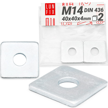 Podkładka kwadratowa M14 ocynkowana 50x50x6mm 2szt.