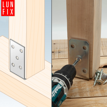 Zestaw podstawa słupa przykręcana typ U 100 + wkręty