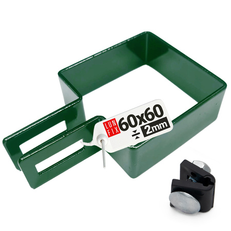 Obejma 60x60 końcowa zielona komplet (1kpl.)