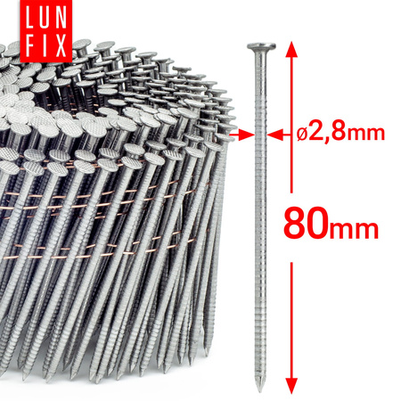 Gwozdzie drut 16st piersc 2,8x80 4500szt (1op)