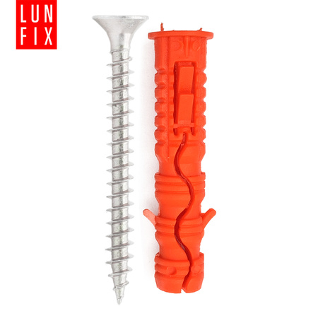 Kołki rozporowe 6x30 mm z wkrętem z łbem stożkowym 3,5x35 mm 200szt.