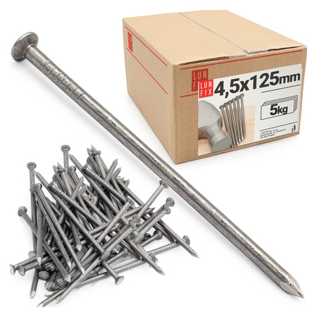 Gwozdzie budowlane czarne 4,5*125 (5 kg)