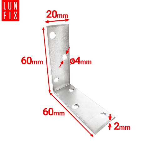 KW5 katownik waski 60x60x20x2,0 (50 szt.)